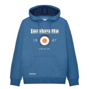 Lambretta Mens AW24 Target Hoodie / Dark Blue